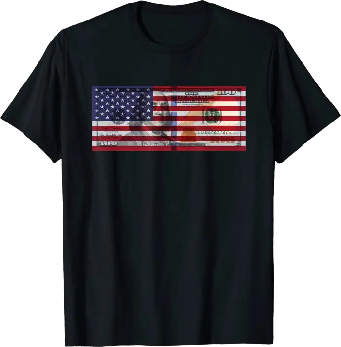 American Flag $100 Dollar Bill T-Shirt