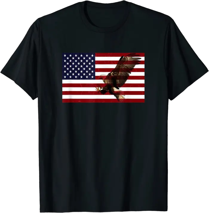 American Flag with Bald Eagle T-Shirt