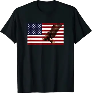 American Flag with Bald Eagle T-Shirt