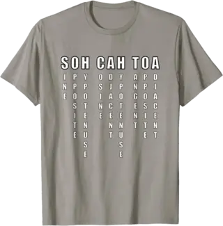 Complete SOH CAH TOA Trigonometry Mnemonic T-Shirt