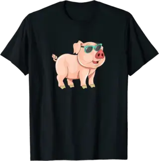 Cool Pig with Sunglasses T-Shirt