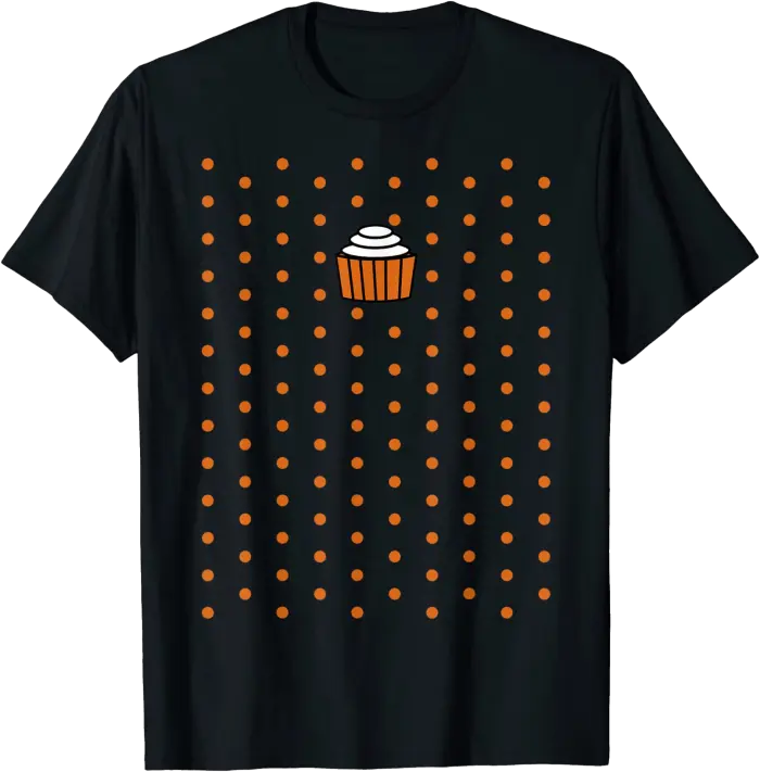 Cupcake with Dotted Background T-Shirt