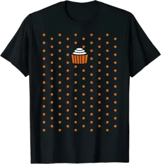 Cupcake with Dotted Background T-Shirt