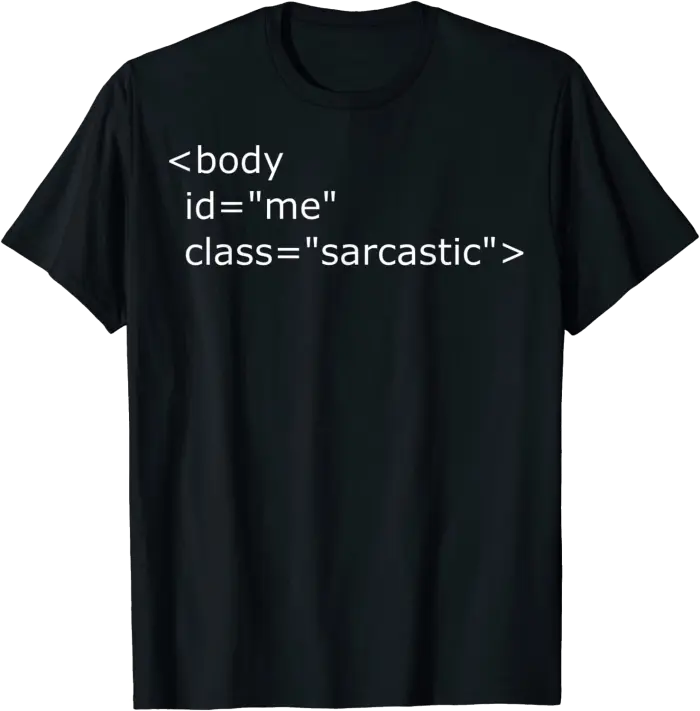 Dark HTML Web Designer and Web Developer T-Shirt
