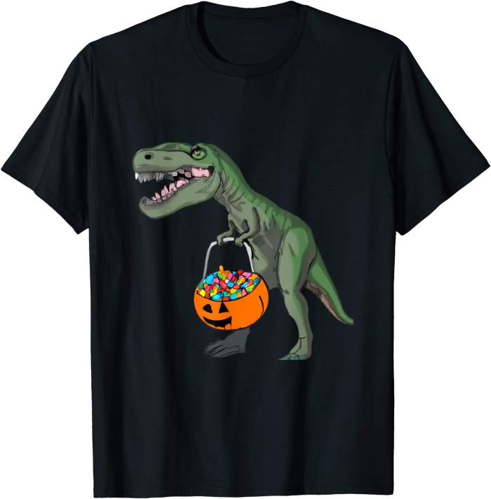 Dinosaur Jack-o-Lantern Pumpkin T-Rex Halloween T-Shirt