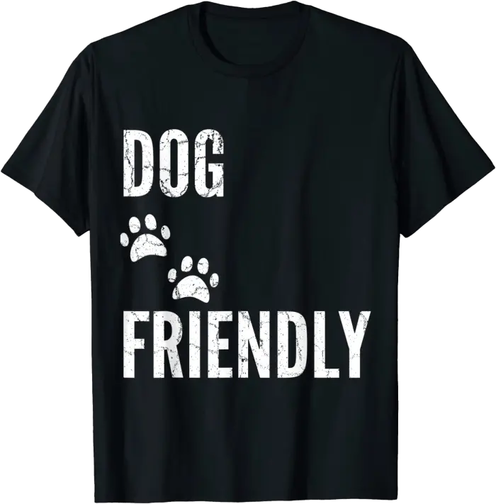 Dog Friendly with Paw Prints T-Shirt