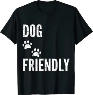 Dog Friendly with Paw Prints T-Shirt