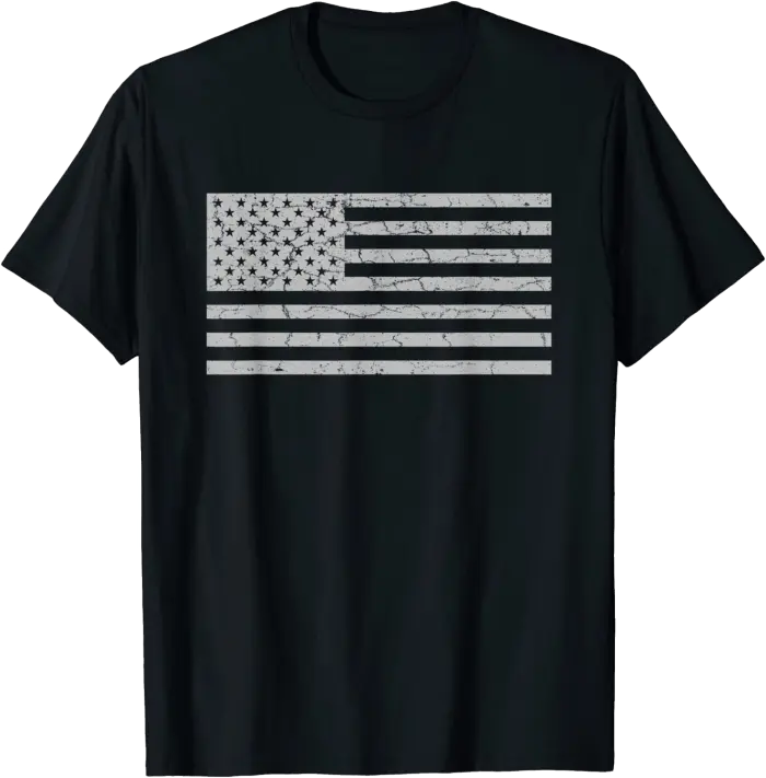 Gray American Flag T-Shirt