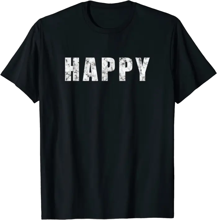 Happy Text T-Shirt