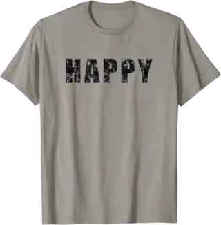 Happy Text T-Shirt