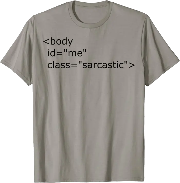 Light HTML Web Designer and Web Developer T-Shirt