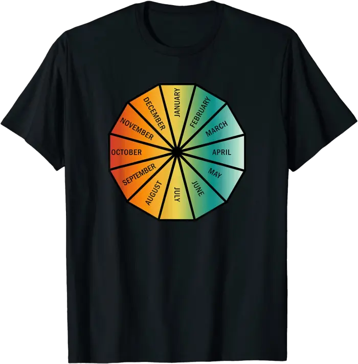 Months of the Year Dodecagon For Back To School T-Shirt