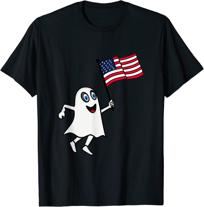 Patriotic Ghost for Halloween T-Shirt