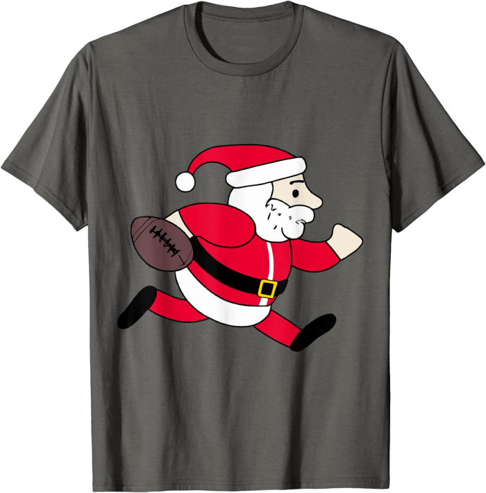 Santa Claus Playing Football T-Shirt