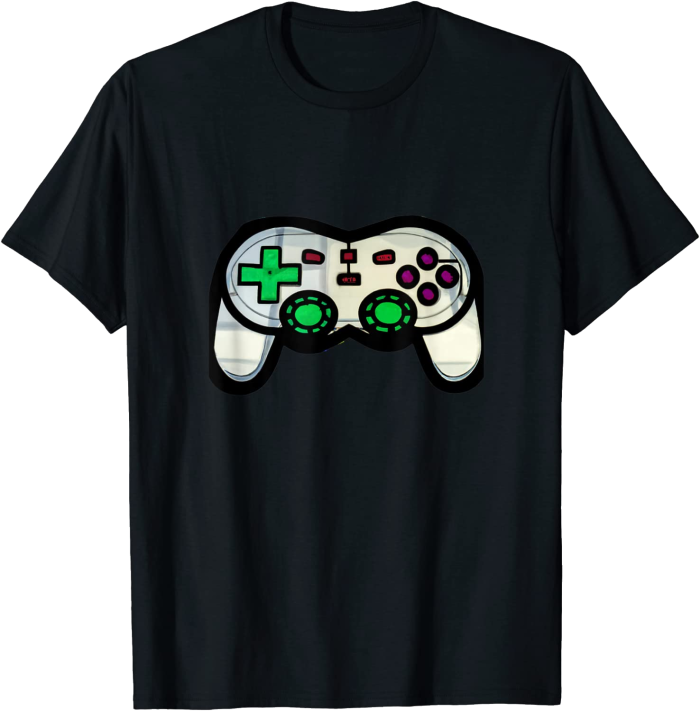 Stained Glass Window of a Video Game Console Controller T-Shirt