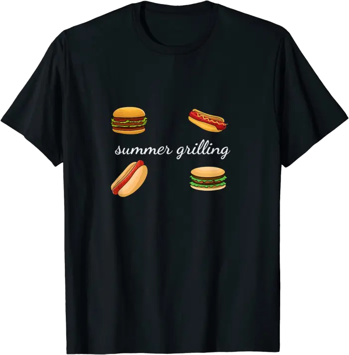 Summer Grilling with Hot Dogs and Burgers T-Shirt