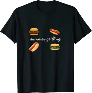 Summer Grilling with Hot Dogs and Burgers T-Shirt