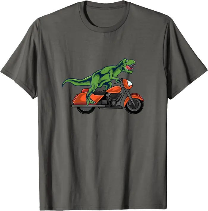 Tyrannosaurus Rex on Motorcycle T-Shirt