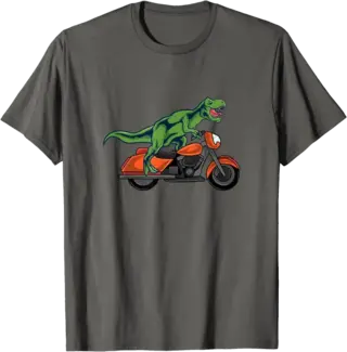 Tyrannosaurus Rex on Motorcycle T-Shirt