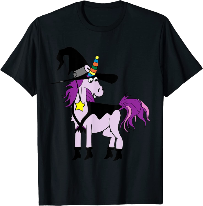 Unicorn Witch for Halloween T-Shirt